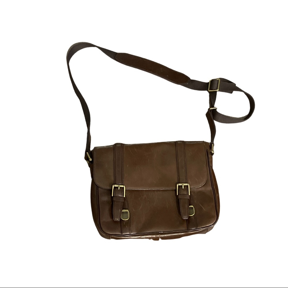 Fossil saddle bag leather